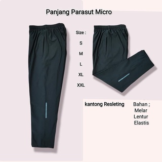 celana panjang parasut micro terbaru  | celana olahraga pria wanita / celana senam gym fitness jogging lari / Bisa COD