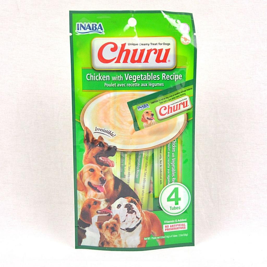 INABA Snack Anjing CHURU Chicken With Vegetable 4pcs