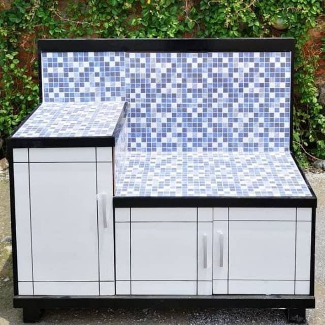 ( FREE ONGKIR ) Rak kompor undak 3 pintu / meja kompor