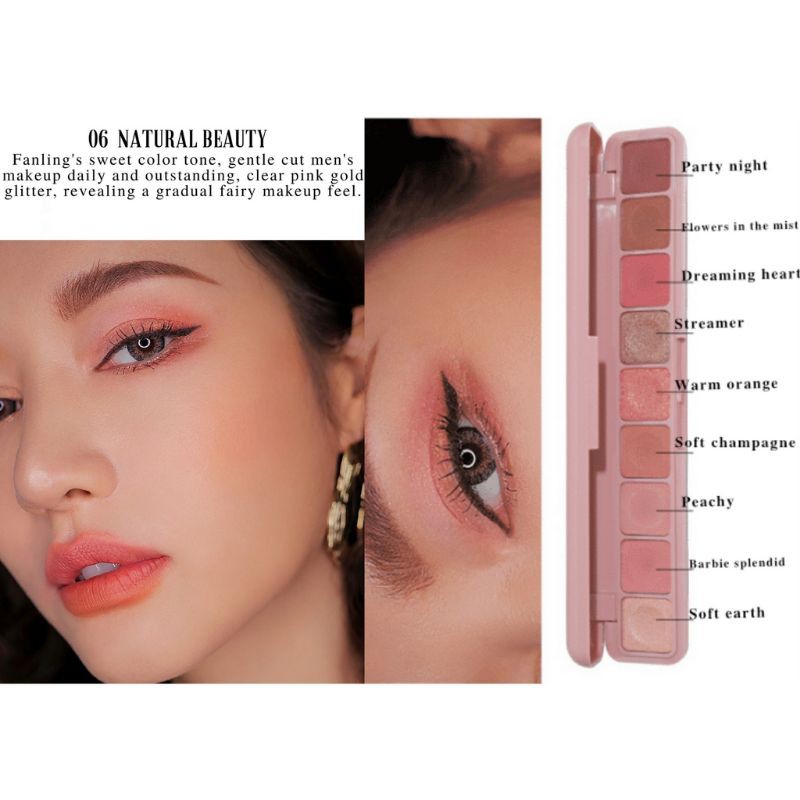 LAMEILA Eyeshadow palet 9 warna Eyeshadow shimmer lameila