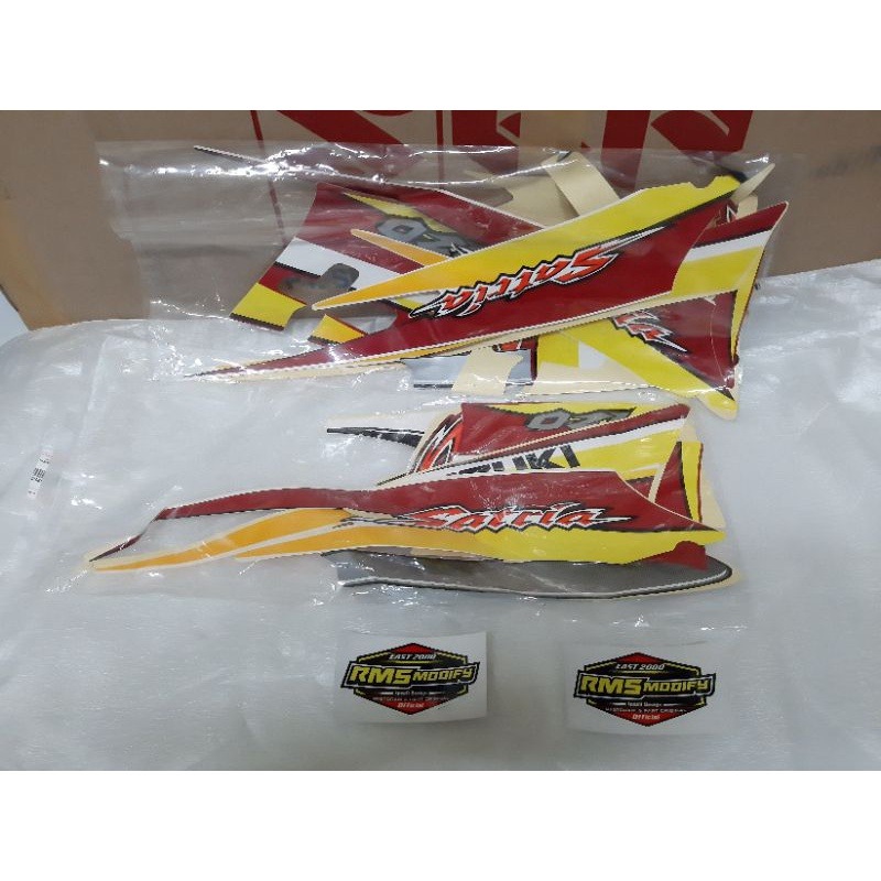 striping satria hiu merah putih