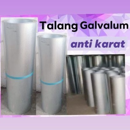 Talang Gavalum Seng Plat Galvalum tebal 0.30 mm, panjang 50 m