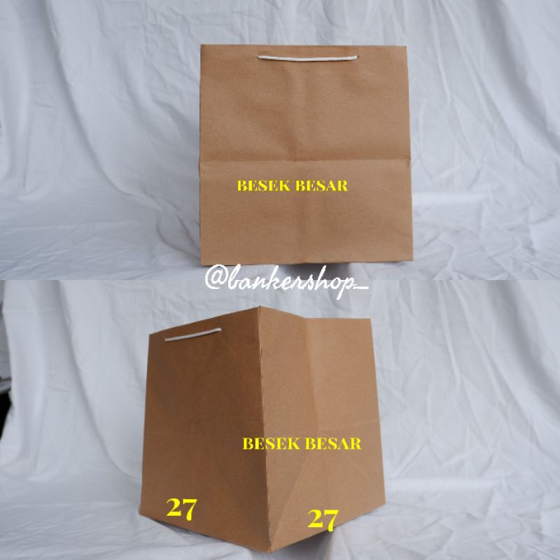 

Besek Besar / paperbag persegi / paperbag coklat / paperbag craft / tas kertas / tas polos