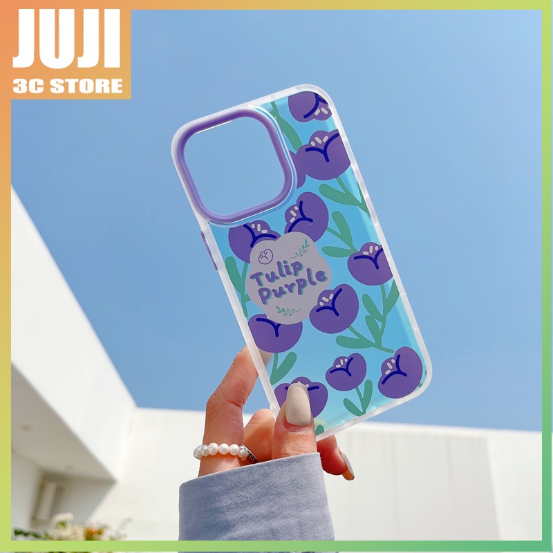 Case Pelindung Pola Tulip Warna Permen Untuk iphone 11 12 13 promax x xs xr xsmax 7 8 plus