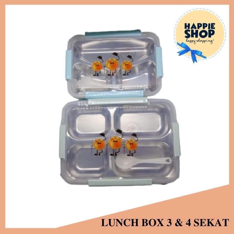 Lunch Box Kotak Bekal Makan Siang stainless sekat tipe 652 dan 672 murah berkualitas