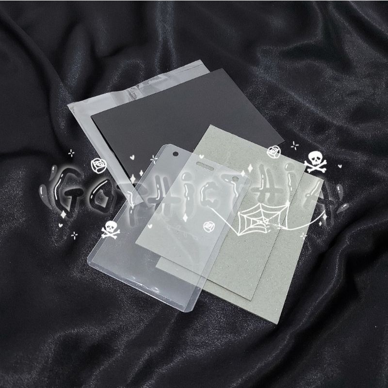 BAHAN ECO-PACKAGING SATUAN BLACK STAR (Innersleeve, Toploader, Grey Board, Amplop, Open Me & Fragile