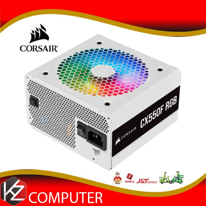 PSU CORSAIR CX550F RGB White 550W 80+ PLUS BRONZE FULY MODULAR