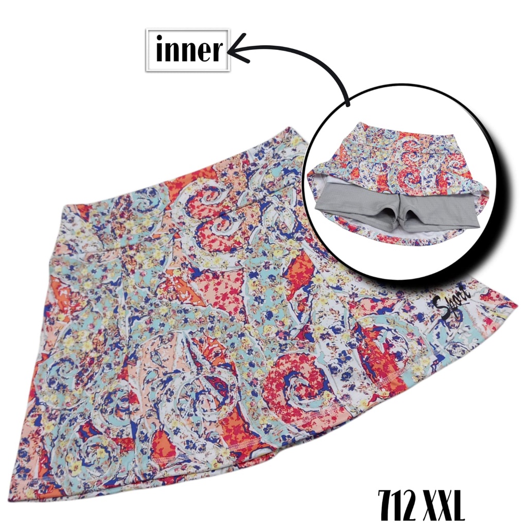 SPORT MINI SKIRT JUMBO/ROK SENAM JUMBO WANITA/ROK OLAHRAGA PENDEK JUMBO WANITA/ROK ZUMBA/ROK YOGA WANITA-RJ11