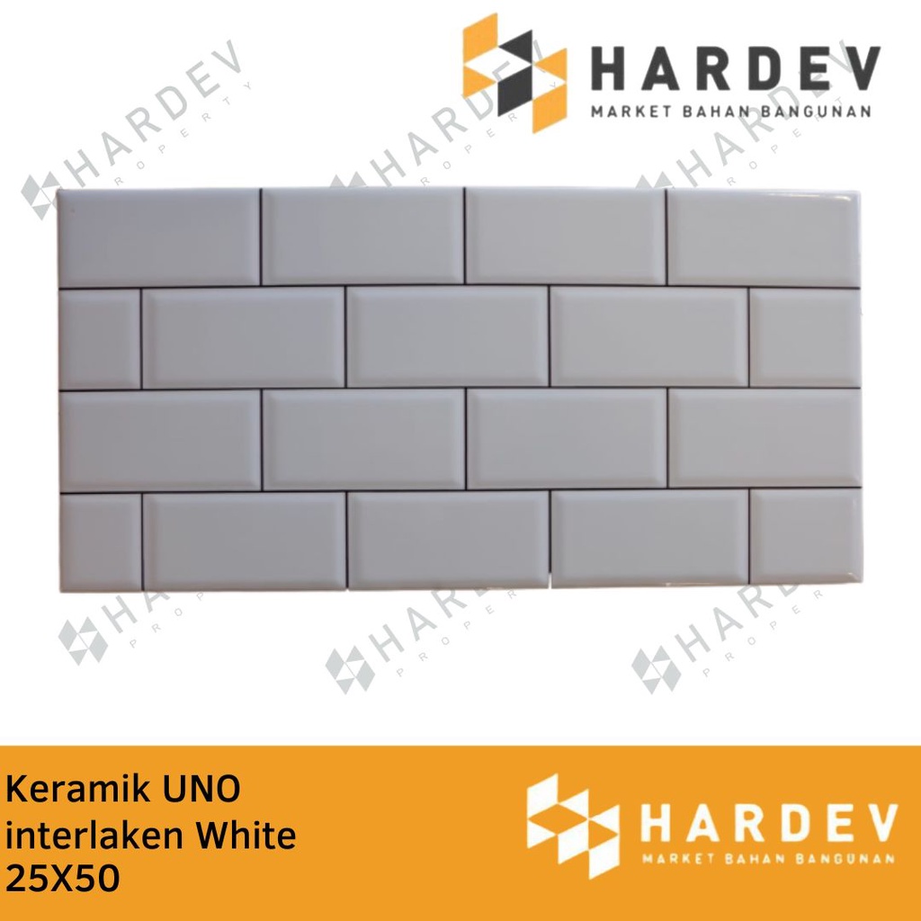 KERAMIK UNO 25x50 INTERLOKEN WHITE