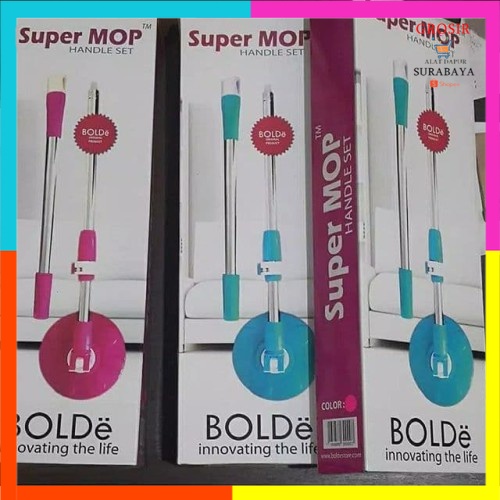Refill stick mop/ tongkat gagang super mop+kepala / handle mop bolde