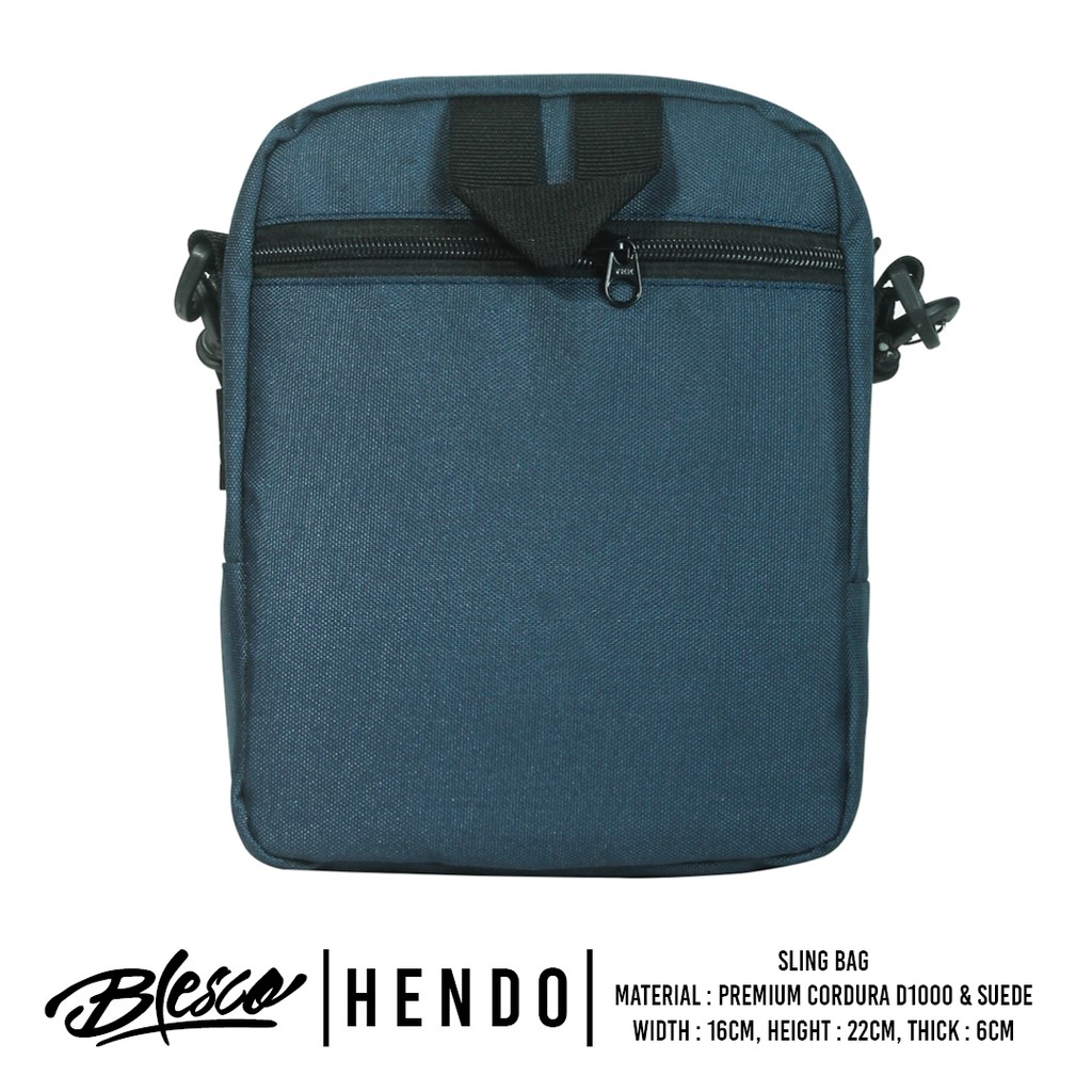 Tas Selempang Pria Mini Simple Navy Blesco Hendo