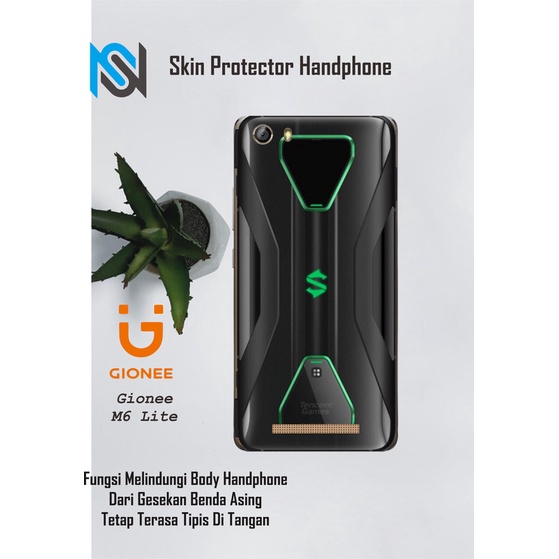 Isi 2pcs Garskin Hp Gionee M6 Lite Motif shark - Free Custom Motif