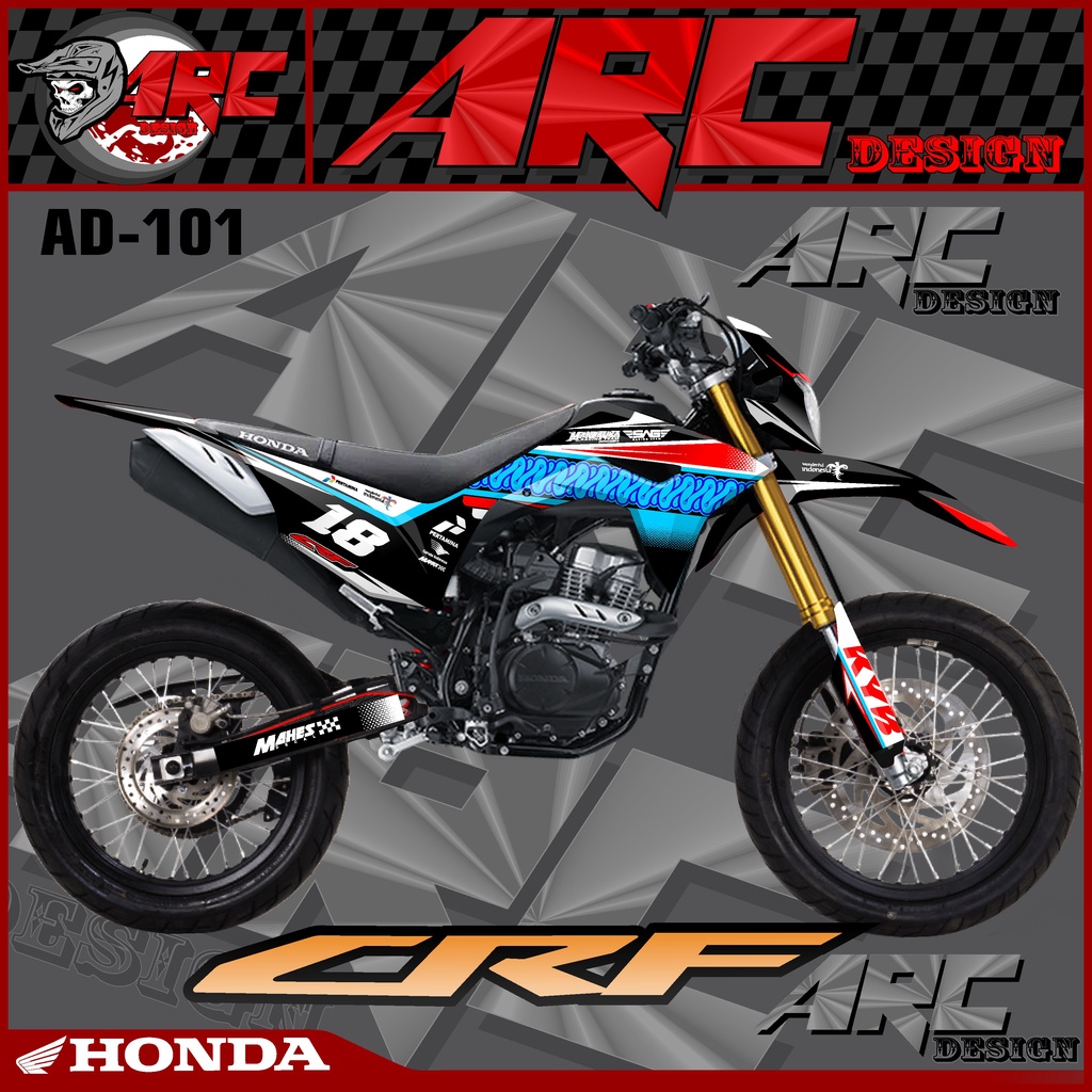 Decal Sticker Motor Cross Honda CRF 150L Fullbody - Dekal Stiker CRF 150 L Motif Custom Trail Superm