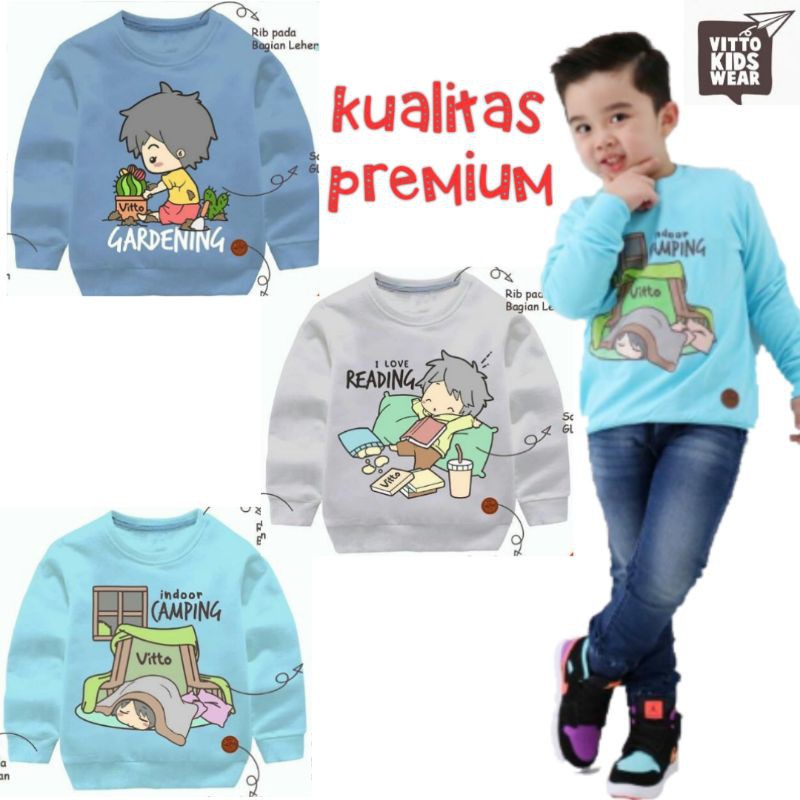 baju atasan anak cowok premium / sweater anak laki laki keren / sweater vitto kidswear terbaru