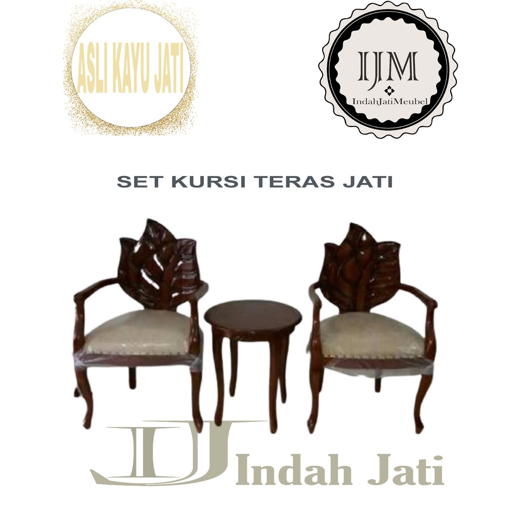 KURSI TERAS JOK DAUN JATI KURSI TERAS KURSI TERAS MINIMALIS KURSI SANTAI
