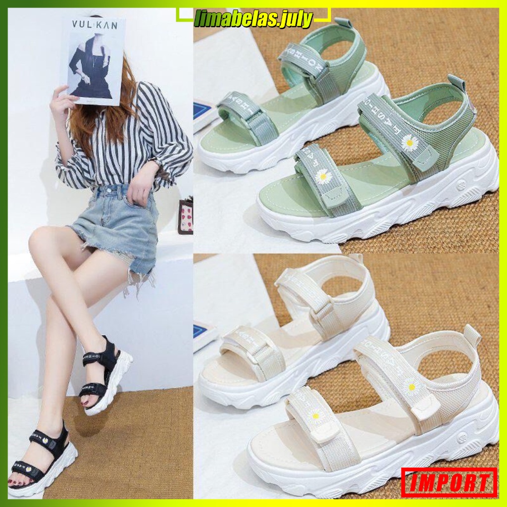 LKB 015 LIMABELAS.JULI ORIGINAL WEDGES SANDAL TALI WANITA KOREA IMPORT PREMIUM QUALITY