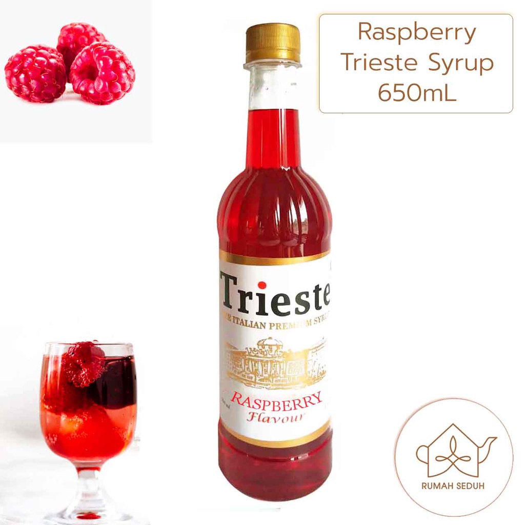 

650mL Trieste Raspberry Syrup - Sirup Rasa Buah Rasberi Beri Merah Premium