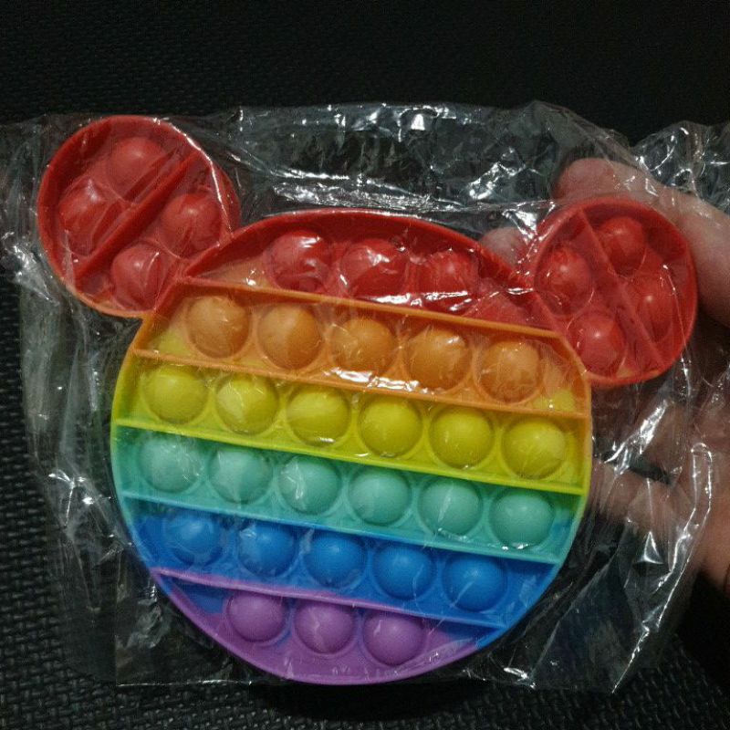 Pop It Mickey Mouse, Burung Hantu, Mahkota, Pop It Astronot Macaron-Mickey Mouse Rainbow