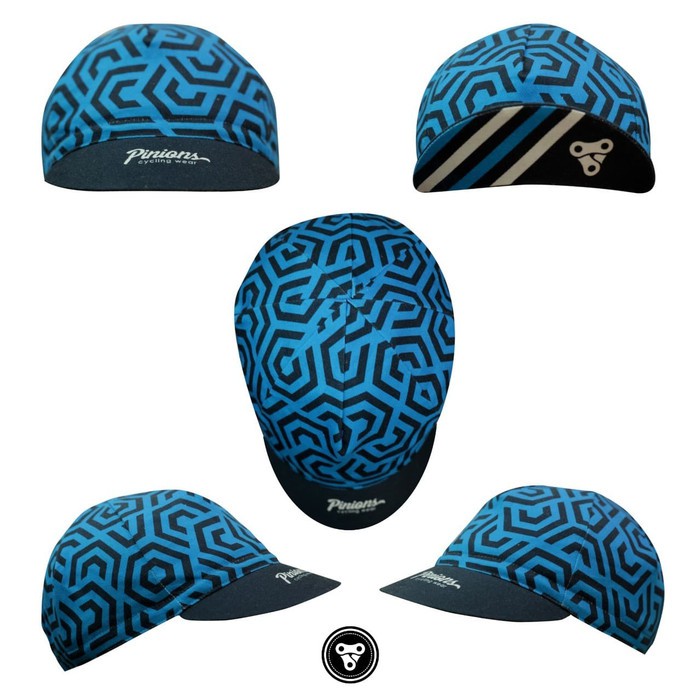 Pinions Cycling Caps cap topi sepeda - BLUEBRAY