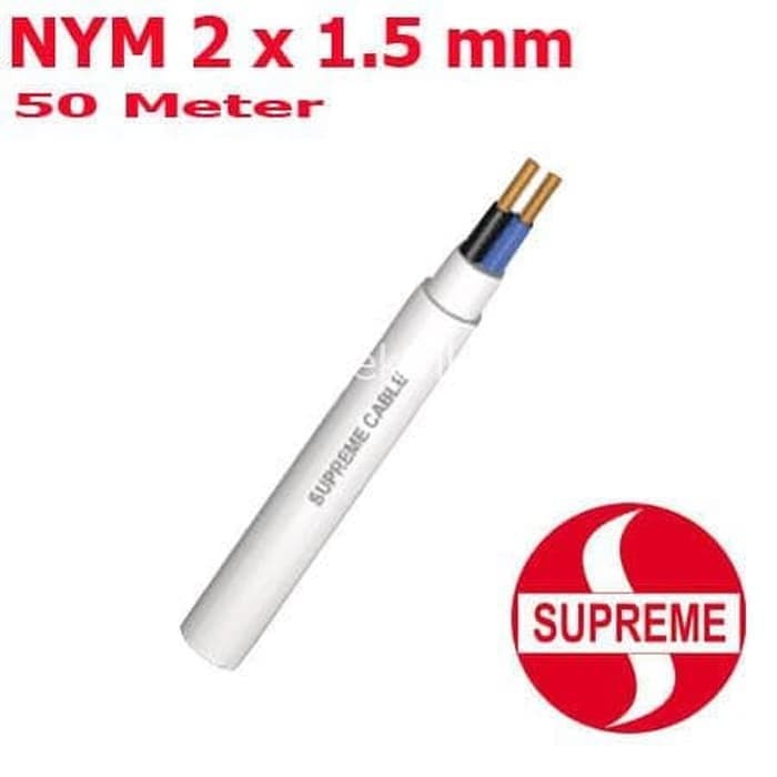 KABEL LISTRIK SUPRIME NYM 2X1.5 MM @50M