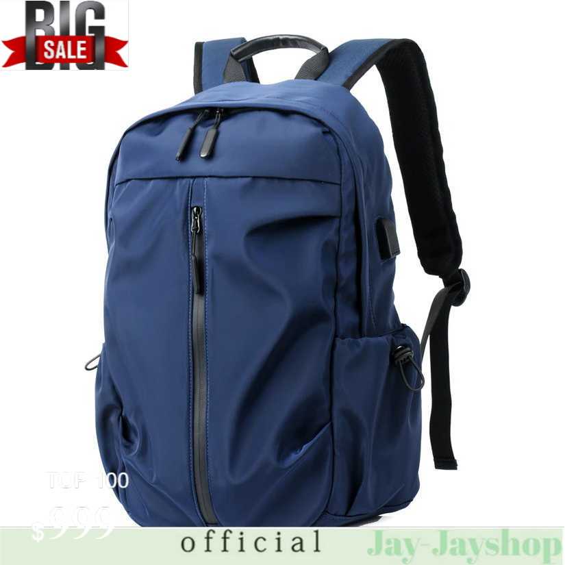 YYBAG Tas Ransel Laptop Oxford Simple Desain USB Port Charging-YBK0016