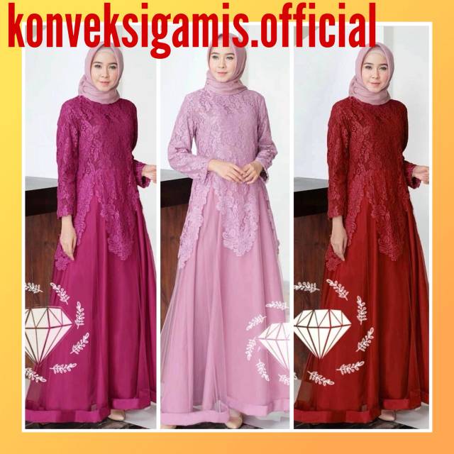 KGO MAXY RABBANI  MAXI BRUKAT DRESS GAMIS  SYARI  