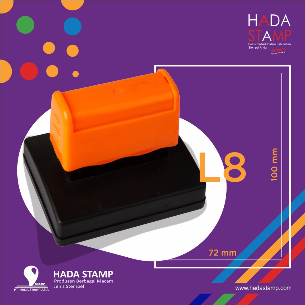 

Bikin Stempel Cap Otomatis Pusat Stempel Flash Stempel Kilat Free Setting Design Tinta Waterproof L8 10 x 7,2 cm