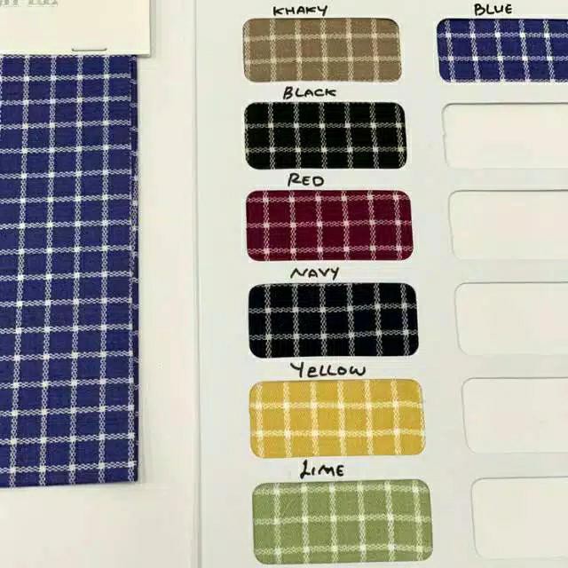 D2 Kain Katun Jepang Motif - Kotak. Kain Katun Jepang Tokai Senko. Bahan