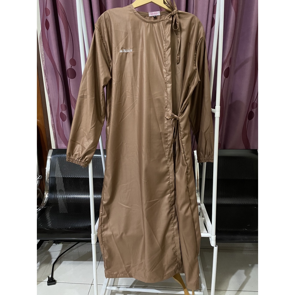 Gown Medis / Gaun Operasi Bedah / Jubah OK / Oka / APD / Surgical saku buka depan dokter perawat