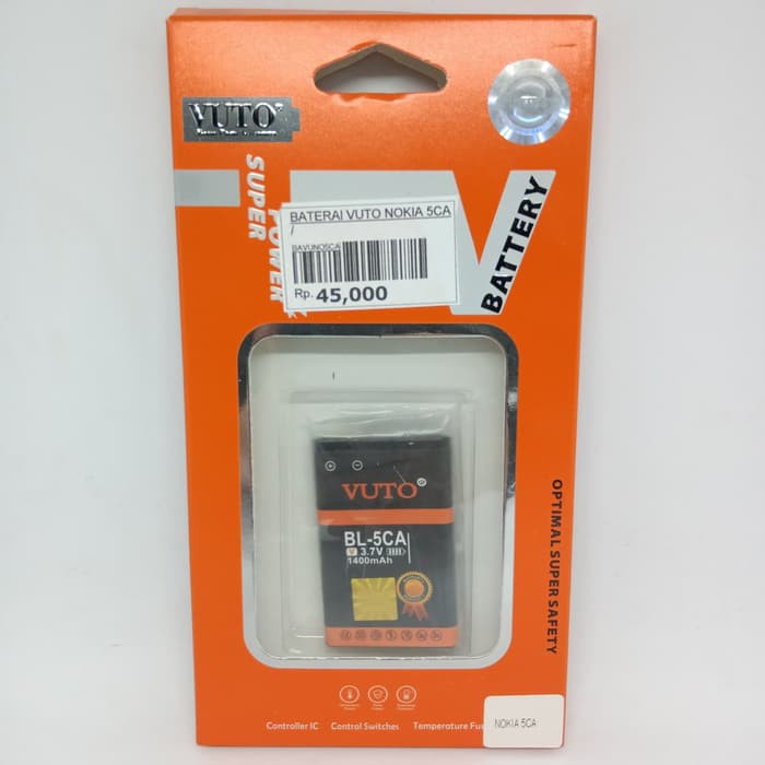 Double Power Battery Batre Baterai Vuto Nokia 5CA BL-5CA BL5CA