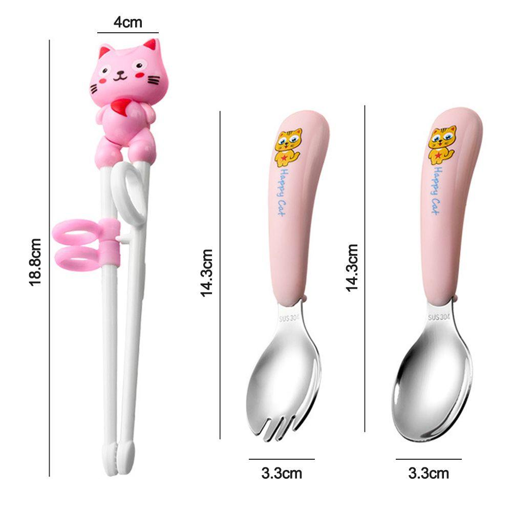 Solighter Anak Makan Training Sumpit Stainless steel Makanan Pelengkap Makan Bayi Sumpit Trainer