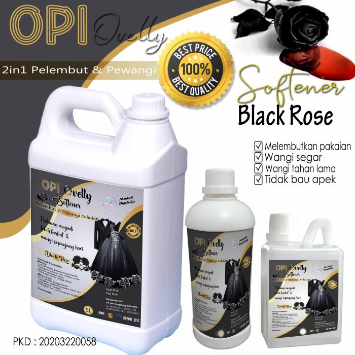 Softener 5 Liter Rose dan lainnya (pelembut dan pewangi pakaian) Wangi beda Produk OPI baru by Ovelly shop sudah ada izin edar resmi by Oke sabun suplayer