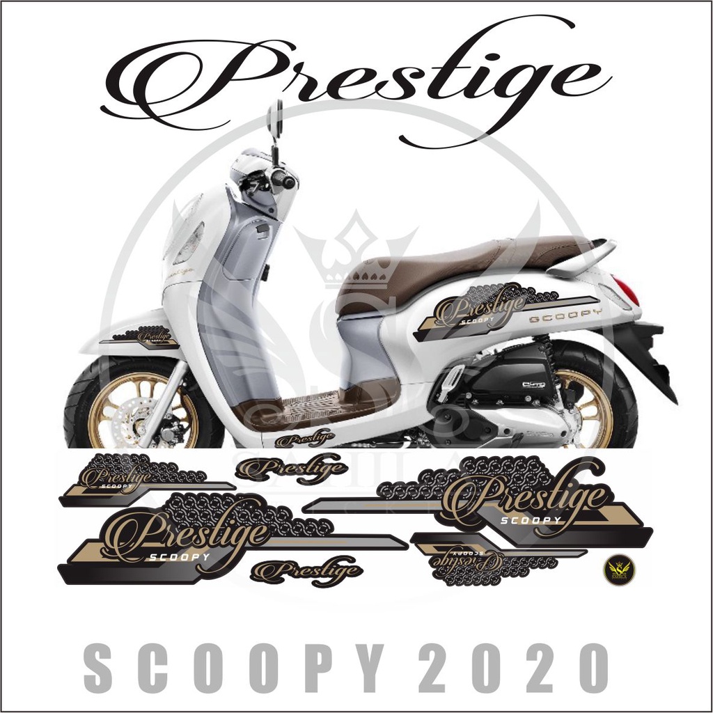 STRIPING VARIASI SCOOPY PRESTIGE CUSTOM NAMA DAN WARNA