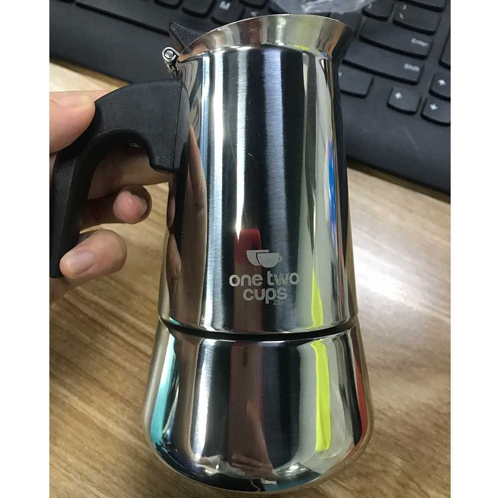 Termurah ! OneTwoCups Espresso Coffee Maker Moka Pot Teko Stovetop Filter - Z21