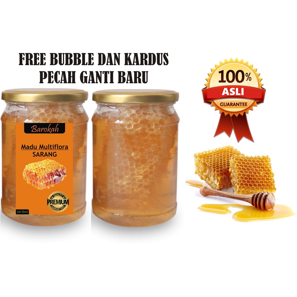 

Madu Multiflora Asli Sarang 300gram Madu Sarang
