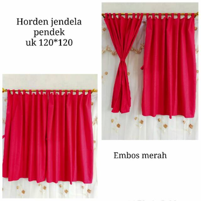 Gorden Jendela Pendek Horden Cendela Kamar Tidur Tamu Korden Ukuran +- 120 x 120 Cm Aneka Motif