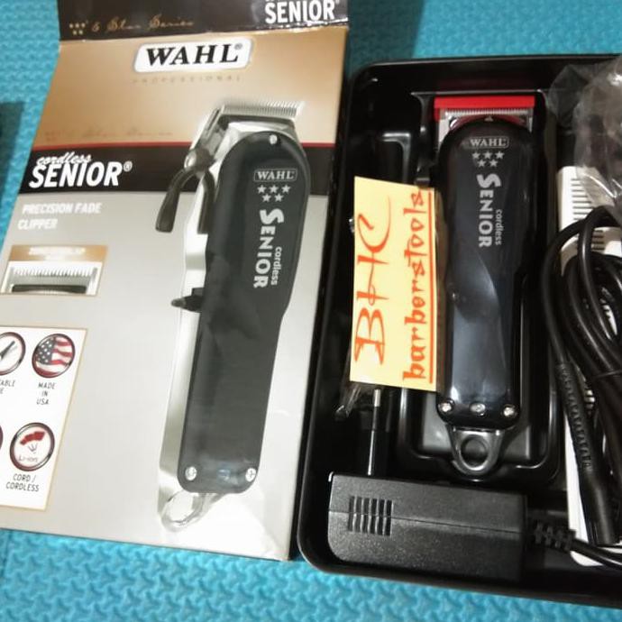 WAHL SENIOR CORDLESS ORIGINAL USA HAIR CLIPPER WAHL ORI ASLI CHARGER T CUCI GUDANG]]