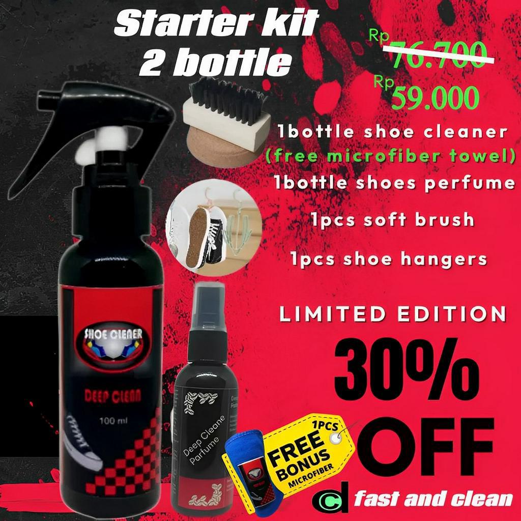 Deepcleane Shoe Cleaner Starter Kit - Paket Lengkap Sabun Cuci Pembersih Sepatu Kotor