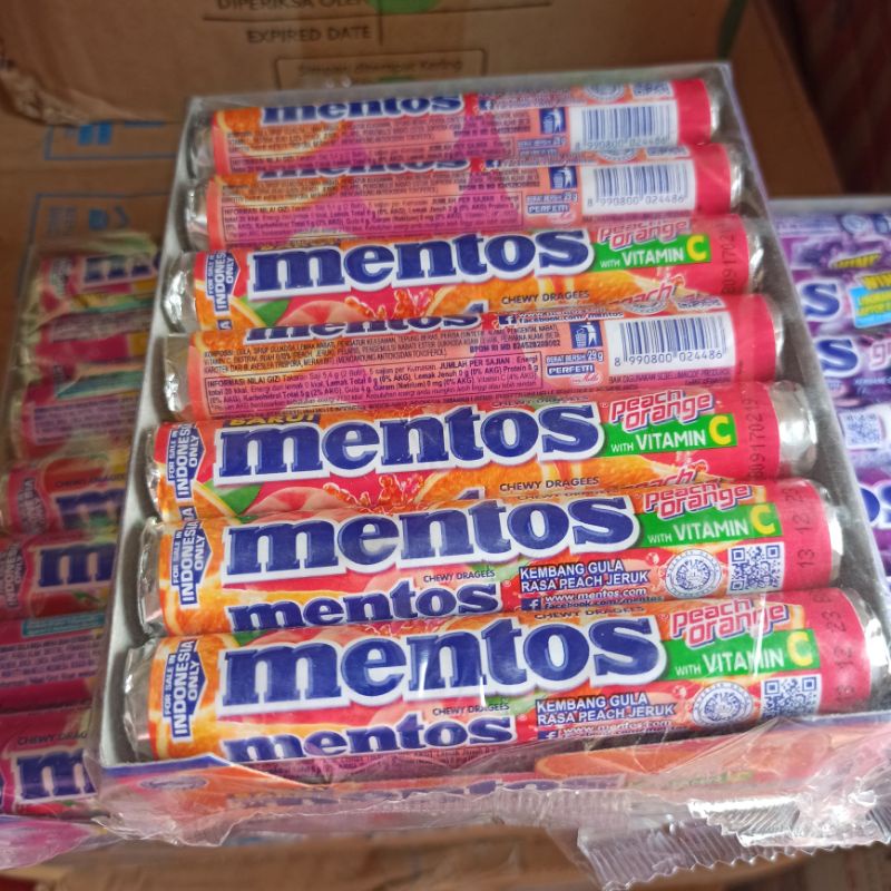 

Permen Mentos Roll 29 Gram Aneka Rasa Peach Orange