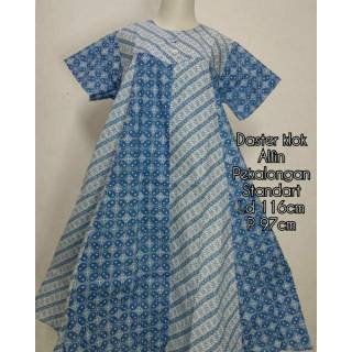  DASTER  BATIK  KLOK LD 116CM BIRU ALFIN PEKALONGAN 