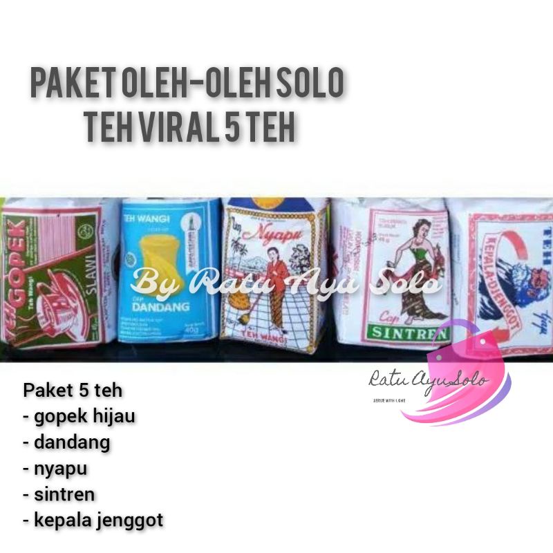 

paket OLEH-OLEH teh viral khas solo (5teh)