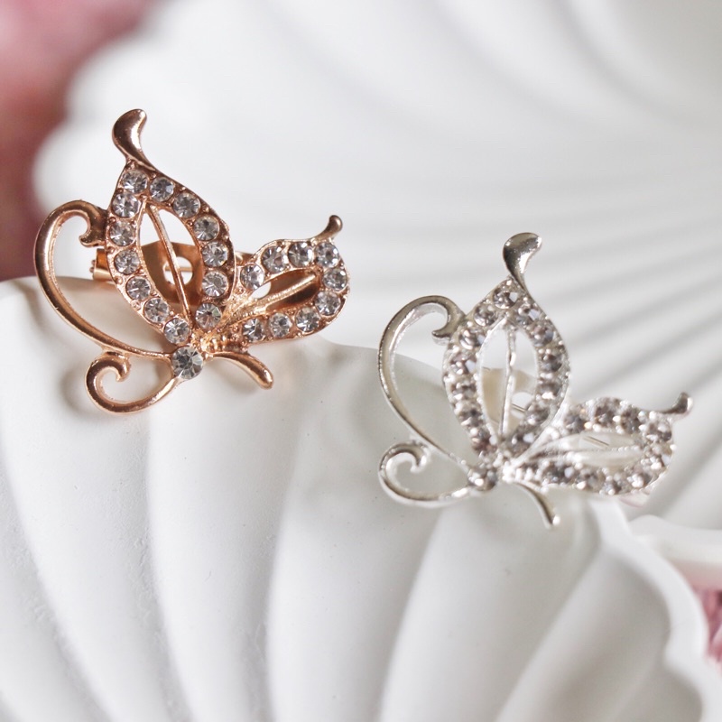 Bros Merak Angsa Pita Kupu Bunga Apel cherry Capung bros Part 2/ Bros Jilbab / Bros Hijab / Bros Dada / Bros Laris / Brooch-SET2pcsMinduKupuping