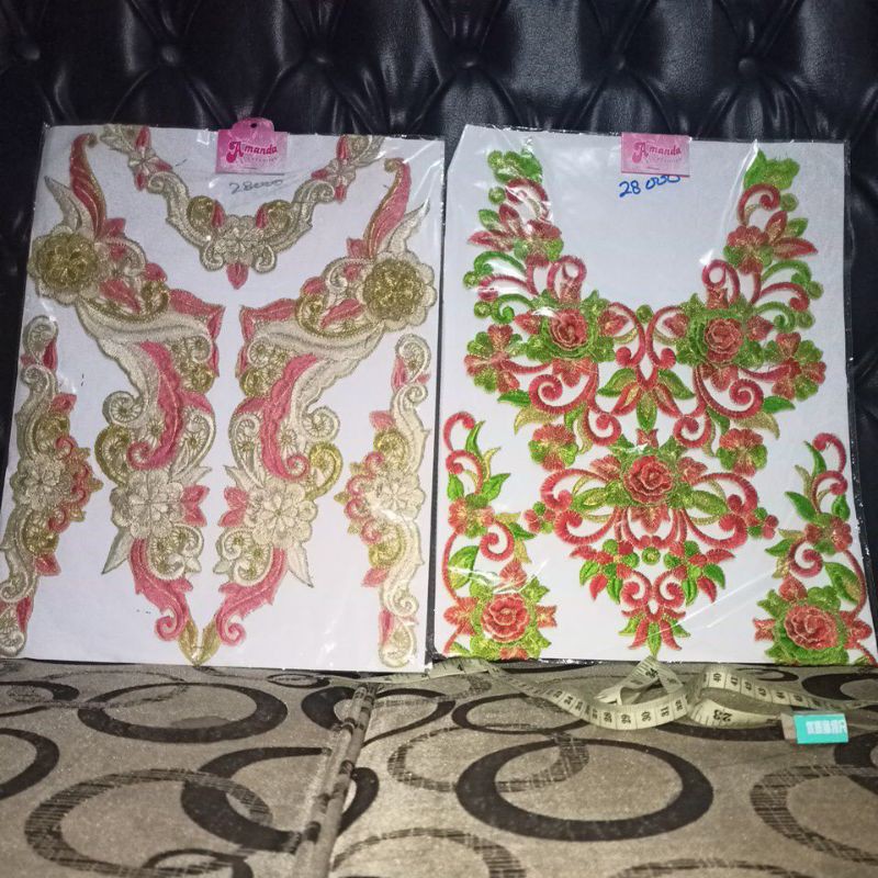 aplikasi bordir/bungatumpuk/aksesoris baju/aksesoris baju pengantin/hiasan dada