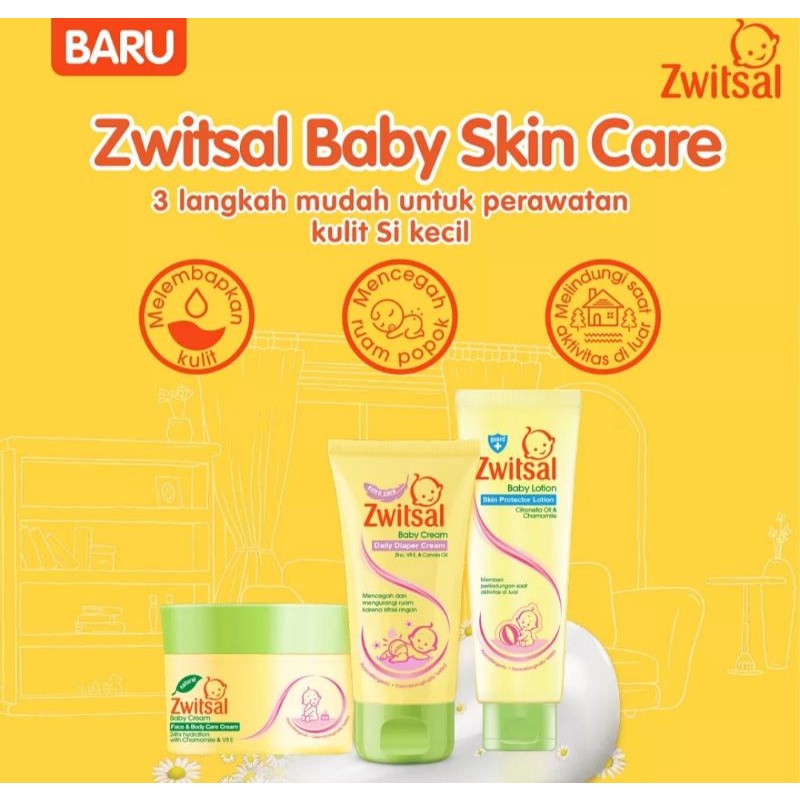 Zwitsal Baby Skin Protector Lotion Citronella &amp; Chamomile Tube 100 ml