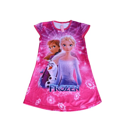 dress fozen anak perempuan size 10-20