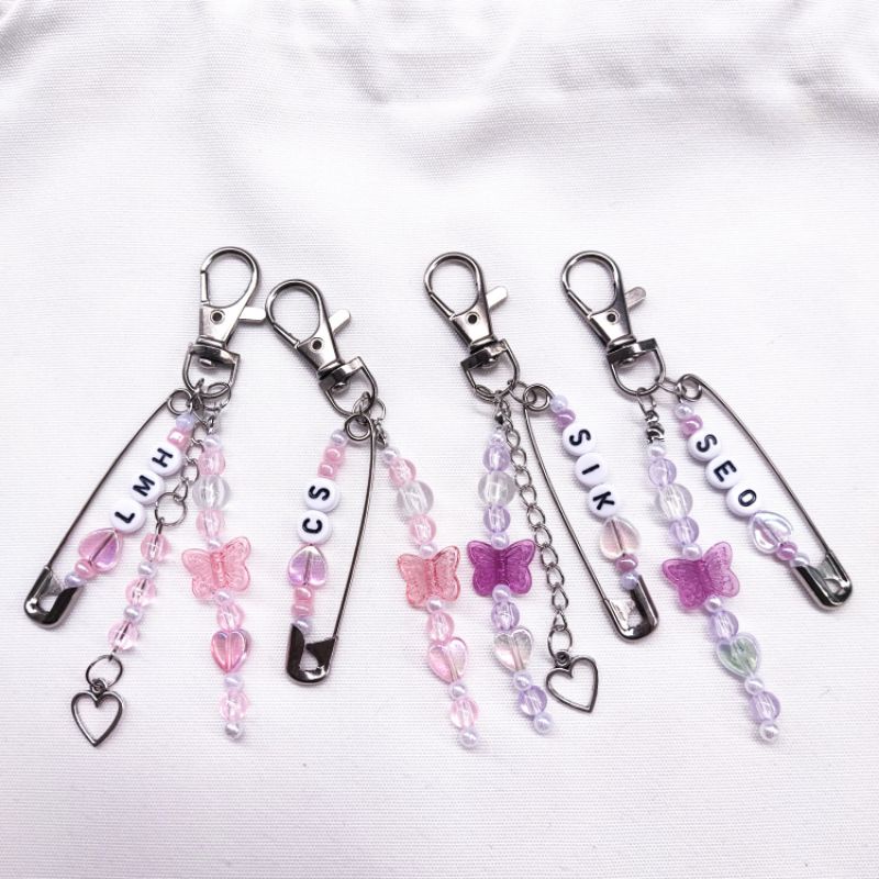 custom beads keychain kpop / non kpop / strap nama day6 btob nct bts exo