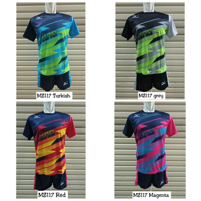Jersey Kaos Setelan Baju Voli  Volley Mizuno MZ117 Polos  