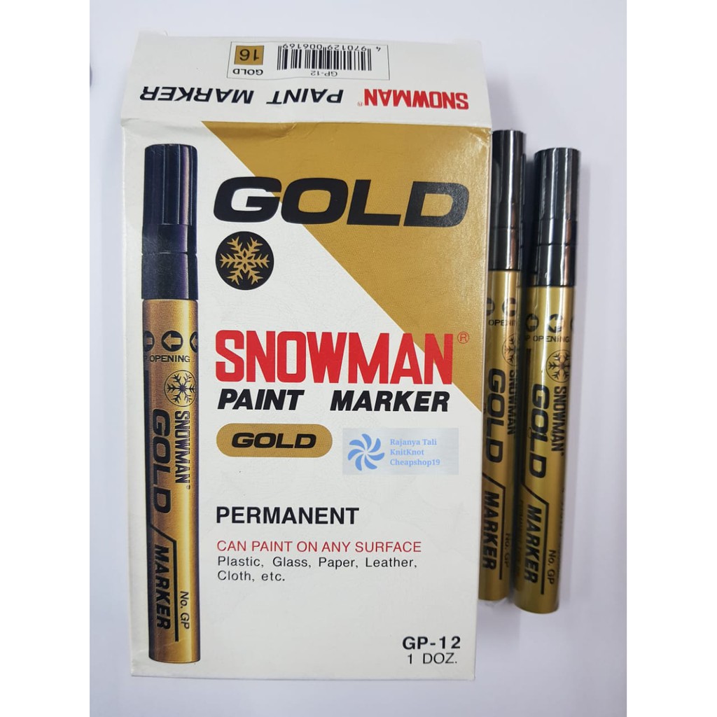 

Spidol Permanent Paint Marker (Gold) Medium SNOWMAN