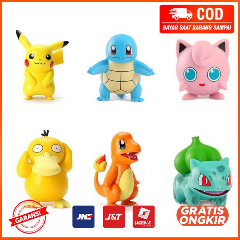 Action Figure Karakter Pokemon 6 PCS