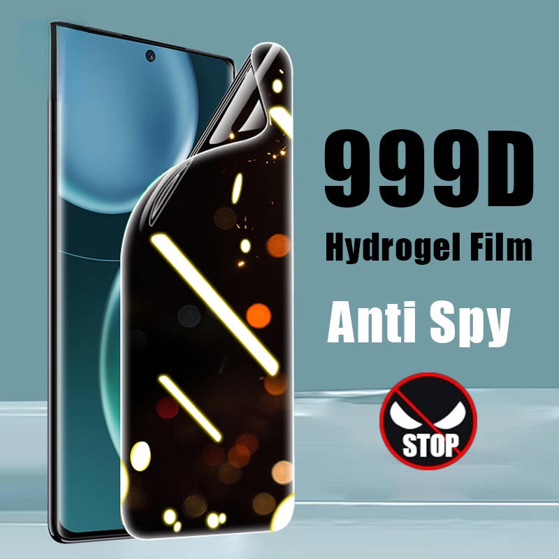 Pelindung Layar Hydrogel 999D Curved Anti Spy Untuk OPPO R15 R15X R17 Pro K10 K9 Pro K9S K7 K7X K5 K3 K1